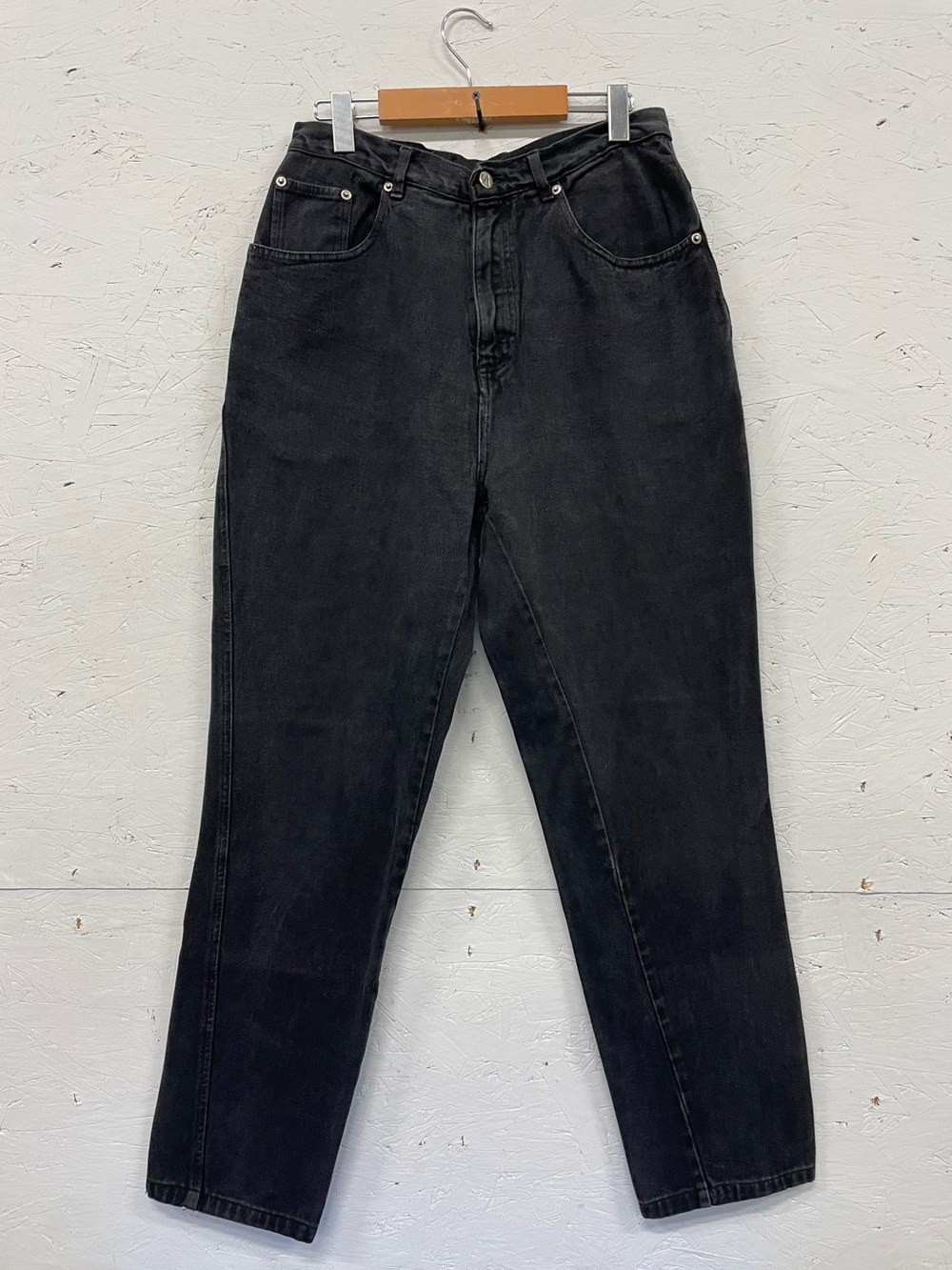 Vintage 1990s L.A. Jeans Mom Jeans, Size 33, Black Denim